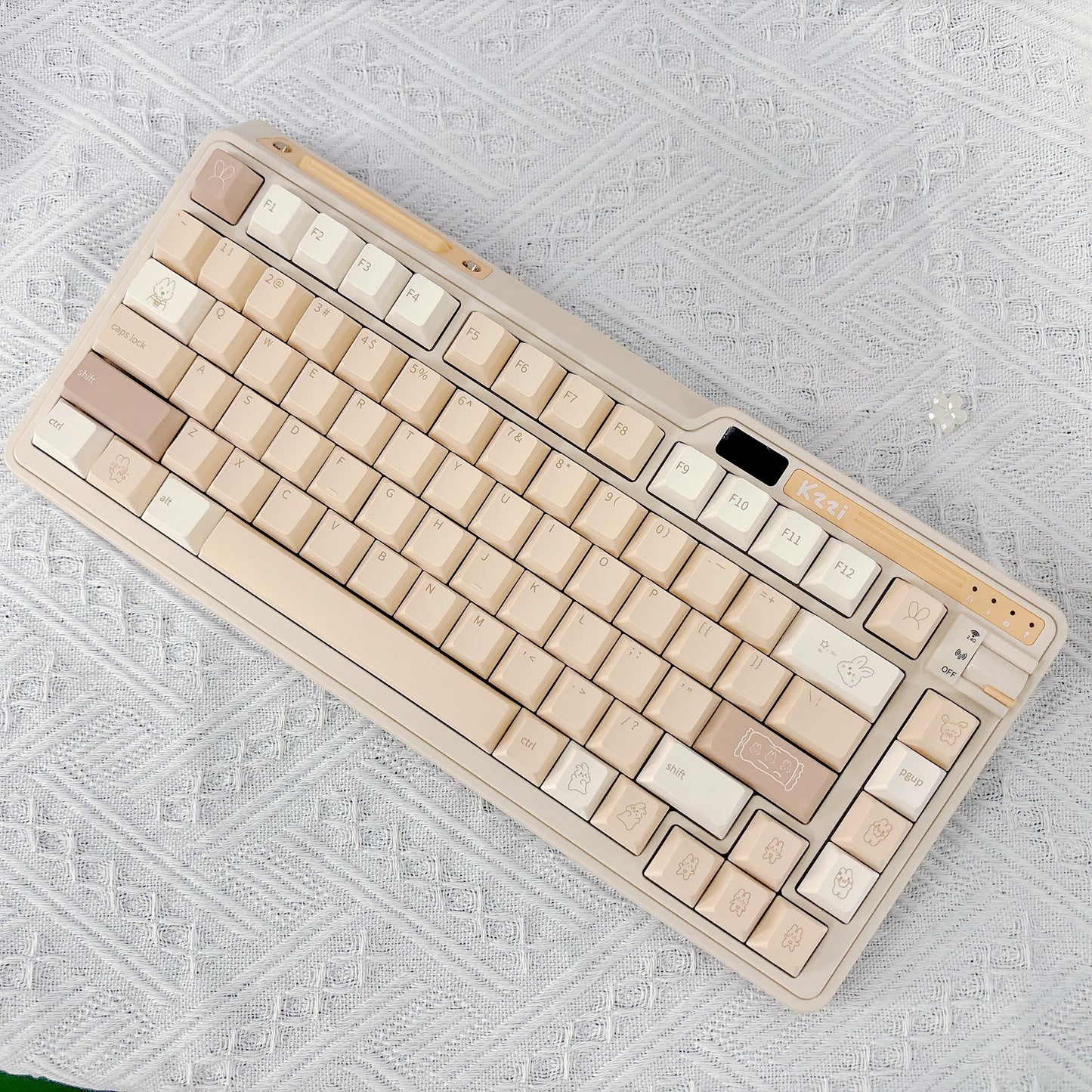 QTUO Toffee Bunny Keycaps Cherry Profiles