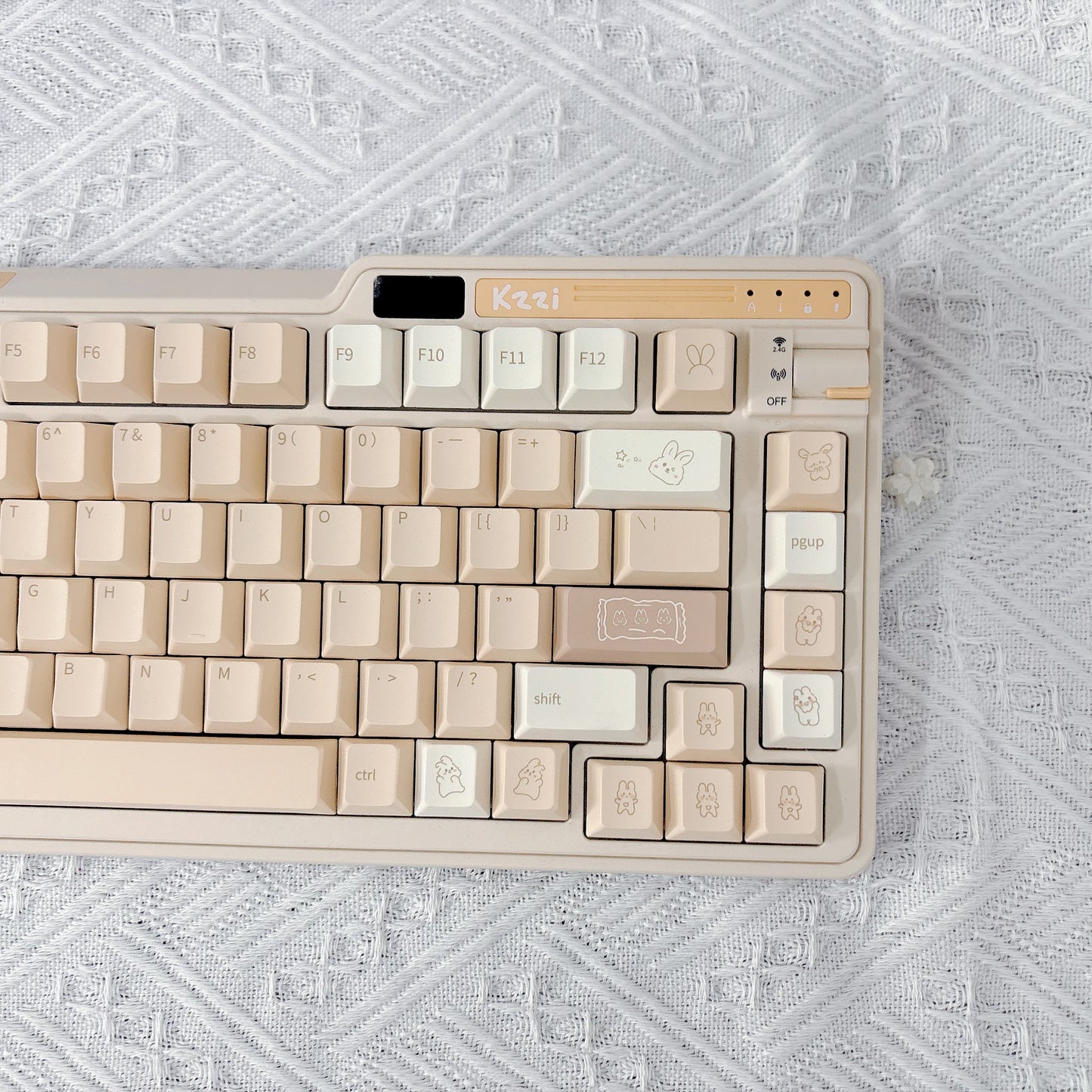 QTUO Toffee Bunny Keycaps Cherry Profiles